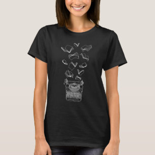 Vliegboeken voor schrijfmachines voor schrijvers t-shirt
