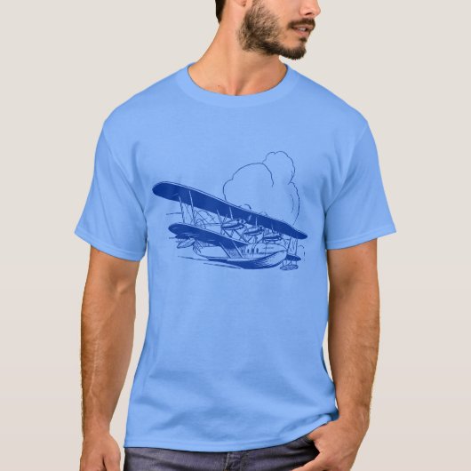 vliegboot t-shirt (Voorkant)