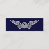 vliegbowlingbal mini visitekaartje (Voorkant)