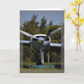 Vliegbrevet. Je vleugels krijgen. gelukwens Kaart (Gele Bloem)