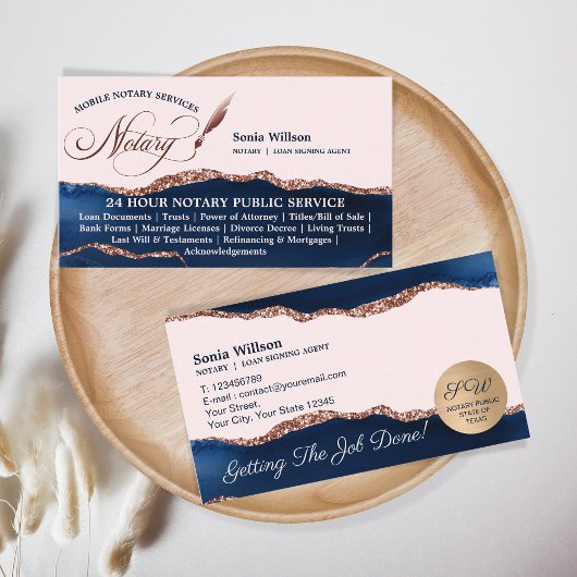 Vliegbrochure voor mobiele notaris- en leningsagen visitekaartje