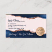 Vliegbrochure voor mobiele notaris- en leningsagen visitekaartje (Achterkant)