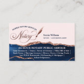 Vliegbrochure voor mobiele notaris- en leningsagen visitekaartje (Voorkant)