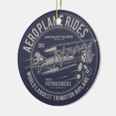 vliegcircus | vliegtuigschenkingen keramisch ornament (Links)
