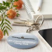 Vliegclub Keyring met licht Vliegtuig. Sleutelhanger (Zijkant)