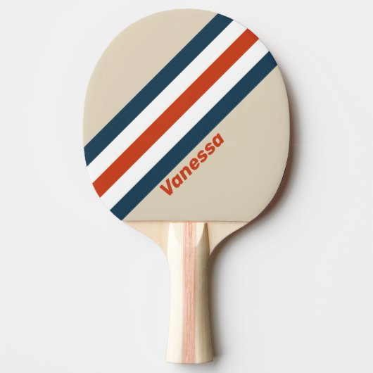vliegdek gestreept met naam tafeltennisbatje (Voorkant)