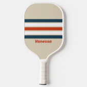  vliegdek over striping met naam pickleball paddle (Achterkant)