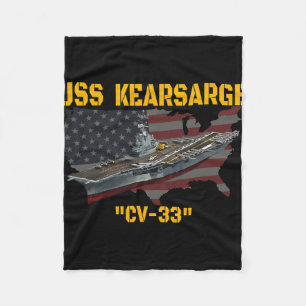 Vliegdekschip Uss Kearsarge Cv-33 Veteranen Dag F Fleece Deken