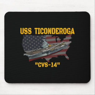 Vliegdekschip Uss Ticonderoga Cvs-14 veteranen D Muismat