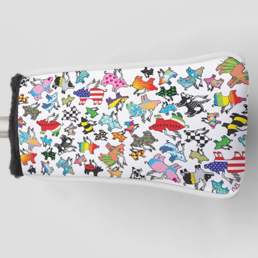 Vliegdeksel voor het trekken van vliegende varken golfheadcover (Voorkant)