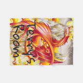 Vliegdraak en Volcano op maat Fleece Deken (Voorkant (Horizontaal))