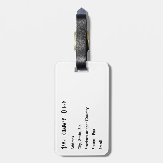 Vliegen aanpassen bagagelabel (Achterkant verticaal)