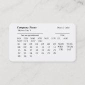 Vliegen Afsprakenkaartje (Achterkant)