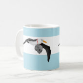 Vliegen Albatros met menselijke schedel Koffiemok (Voorkant links)