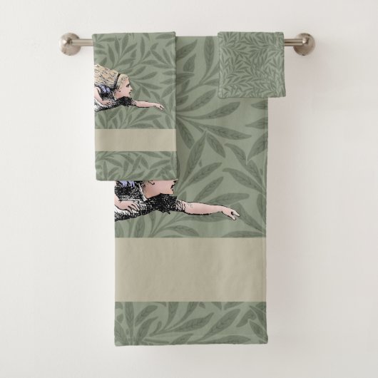 Vliegen Alice in Wonderland kijken glas Bad Handdoek (Insitu)