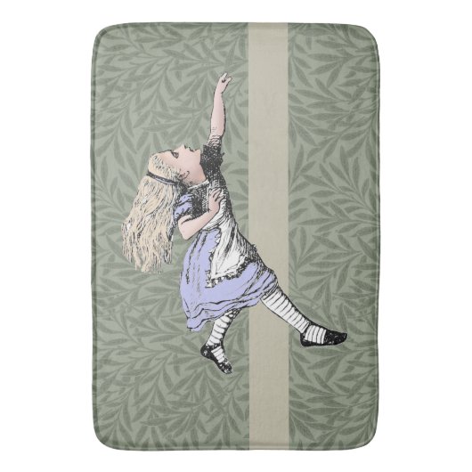 Vliegen Alice in Wonderland kijken glas Badmat (Voorkant Verticaal)