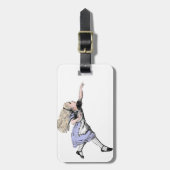 Vliegen Alice in Wonderland kijken glas Bagagelabel (Voorkant verticaal)