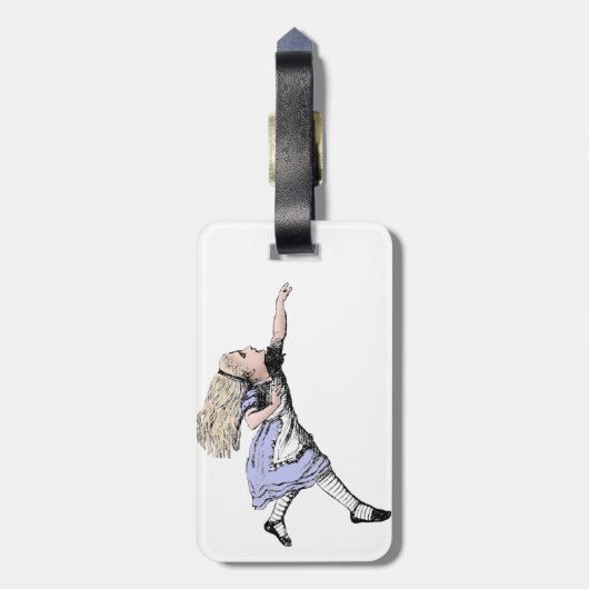 Vliegen Alice in Wonderland kijken glas Bagagelabel (Achterkant verticaal)