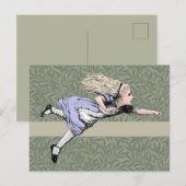 Vliegen Alice in Wonderland kijken glas Briefkaart (Voorkant / Achterkant)