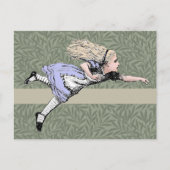 Vliegen Alice in Wonderland kijken glas Briefkaart (Voorkant)