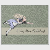 Vliegen Alice in Wonderland kijken glas Cadeaupapier (Vlak)