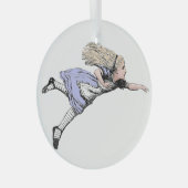 Vliegen Alice in Wonderland kijken glas Glas Ornament (Voorkant Rechts)