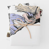 Vliegen Alice in Wonderland kijken glas Inpakpapier Vel (In situ)