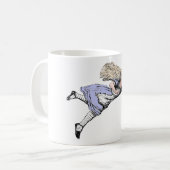 Vliegen Alice in Wonderland kijken glas Koffiemok (Voorkant links)