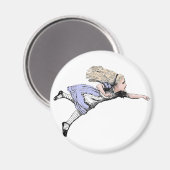 Vliegen Alice in Wonderland kijken glas Magneet (Voorkant / Achterkant)