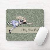 Vliegen Alice in Wonderland kijken glas Muismat (Met muis)