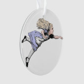 Vliegen Alice in Wonderland kijken glas Ornament (voorkant)