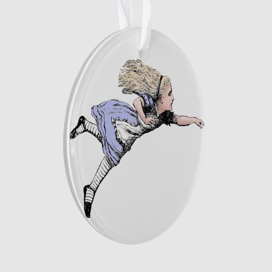 Vliegen Alice in Wonderland kijken glas Ornament (voorkant)