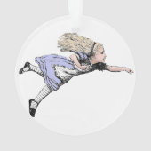Vliegen Alice in Wonderland kijken glas Ornament (achterkant)