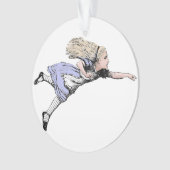 Vliegen Alice in Wonderland kijken glas Ornament (voorkant)