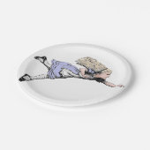 Vliegen Alice in Wonderland kijken glas Papieren Bordje (Gekanteld)