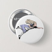 Vliegen Alice in Wonderland kijken glas Ronde Button 5,7 Cm (Voorkant /achterkant)