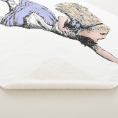Vliegen Alice in Wonderland kijken glas Sherpa Deken (3/4)