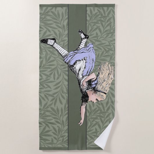 Vliegen Alice in Wonderland kijken glas Strandlaken (Voorkant)