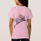 Vliegen Alice in Wonderland kijken glas T-shirt (Achterkant)