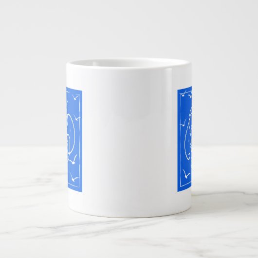 Vliegen als een vogel grote koffiekop (Voorkant)