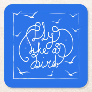 Vliegen als een vogel kartonnen onderzetters