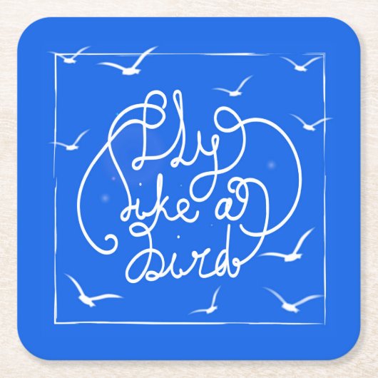 Vliegen als een vogel kartonnen onderzetters (Voorkant)