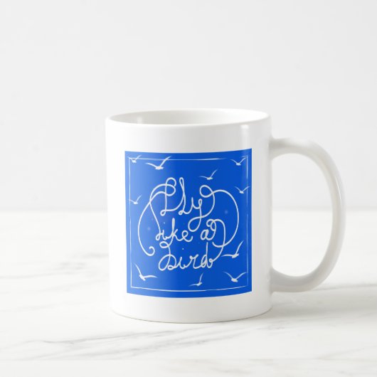 Vliegen als een vogel koffiemok (Rechts)