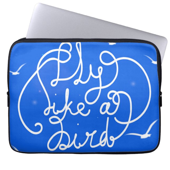 Vliegen als een vogel laptop sleeve (Voorkant)