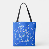 Vliegen als een vogel tote bag (Achterkant)