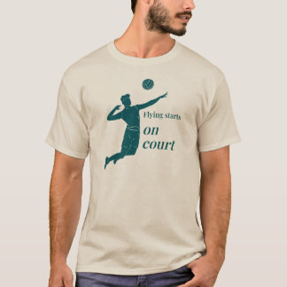 Vliegen begint op het veld, Volleybal T-shirt