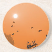 Vliegen bij zonsopgang Onderzetter (Voorkant)