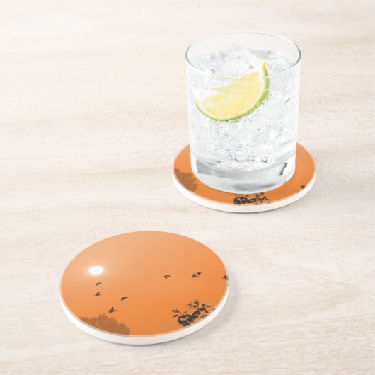 Vliegen bij zonsopgang Onderzetter (Zijkant)