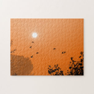 Vliegen bij zonsopgang Puzzle Legpuzzel