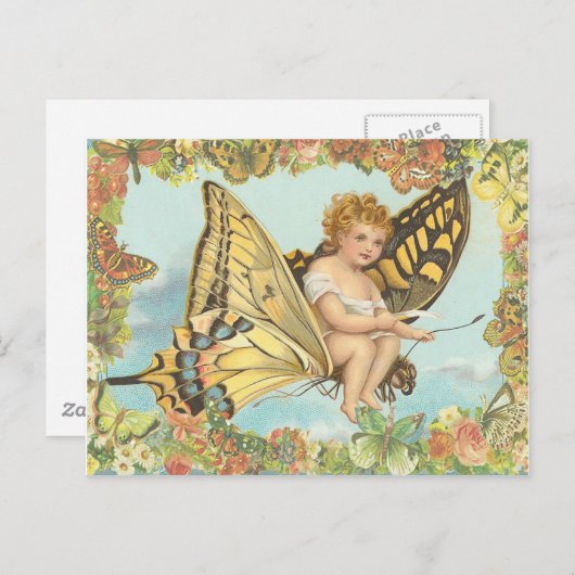 vliegen briefkaart (Voorkant / Achterkant)